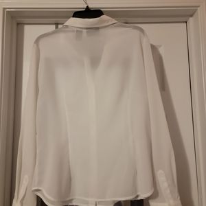 White long sleeve button down